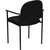image:imageFlash Furniture Tiffany Side Reception Chair with Padded Armrests Stackable Vinyl Waiting Room Chair for Commercial or Residential Use BlackBlack Fabric