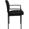 image:imageFlash Furniture Tiffany Side Reception Chair with Padded Armrests Stackable Vinyl Waiting Room Chair for Commercial or Residential Use BlackBlack Fabric