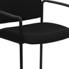 image:imageFlash Furniture Tiffany Side Reception Chair with Padded Armrests Stackable Vinyl Waiting Room Chair for Commercial or Residential Use BlackBlack Fabric