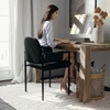 image:imageFlash Furniture Tiffany Side Reception Chair with Padded Armrests Stackable Vinyl Waiting Room Chair for Commercial or Residential Use BlackBlack Vinyl
