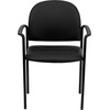 image:imageFlash Furniture Tiffany Side Reception Chair with Padded Armrests Stackable Vinyl Waiting Room Chair for Commercial or Residential Use BlackBlack Vinyl