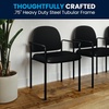 image:imageFlash Furniture Tiffany Side Reception Chair with Padded Armrests Stackable Vinyl Waiting Room Chair for Commercial or Residential Use BlackBlack Vinyl