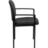 image:imageFlash Furniture Tiffany Side Reception Chair with Padded Armrests Stackable Vinyl Waiting Room Chair for Commercial or Residential Use BlackBlack Vinyl