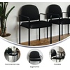 image:imageFlash Furniture Tiffany Side Reception Chair with Padded Armrests Stackable Vinyl Waiting Room Chair for Commercial or Residential Use BlackBlack Vinyl