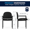 image:imageFlash Furniture Tiffany Side Reception Chair with Padded Armrests Stackable Vinyl Waiting Room Chair for Commercial or Residential Use BlackBlack Vinyl