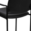 image:imageFlash Furniture Tiffany Side Reception Chair with Padded Armrests Stackable Vinyl Waiting Room Chair for Commercial or Residential Use BlackBlack Vinyl