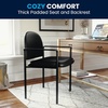 image:imageFlash Furniture Tiffany Side Reception Chair with Padded Armrests Stackable Vinyl Waiting Room Chair for Commercial or Residential Use BlackBlack Vinyl