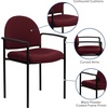 image:imageFlash Furniture Tiffany Side Reception Chair with Padded Armrests Stackable Vinyl Waiting Room Chair for Commercial or Residential Use BlackBurgundy Fabric