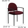 image:imageFlash Furniture Tiffany Side Reception Chair with Padded Armrests Stackable Vinyl Waiting Room Chair for Commercial or Residential Use BlackBurgundy Fabric