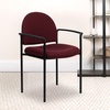 image:imageFlash Furniture Tiffany Side Reception Chair with Padded Armrests Stackable Vinyl Waiting Room Chair for Commercial or Residential Use BlackBurgundy Fabric