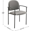 image:imageFlash Furniture Tiffany Side Reception Chair with Padded Armrests Stackable Vinyl Waiting Room Chair for Commercial or Residential Use BlackGray Vinyl
