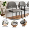 image:imageFlash Furniture Tiffany Side Reception Chair with Padded Armrests Stackable Vinyl Waiting Room Chair for Commercial or Residential Use BlackGray Vinyl