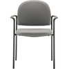 image:imageFlash Furniture Tiffany Side Reception Chair with Padded Armrests Stackable Vinyl Waiting Room Chair for Commercial or Residential Use BlackGray Vinyl