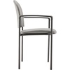 image:imageFlash Furniture Tiffany Side Reception Chair with Padded Armrests Stackable Vinyl Waiting Room Chair for Commercial or Residential Use BlackGray Vinyl