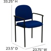 image:imageFlash Furniture Tiffany Side Reception Chair with Padded Armrests Stackable Vinyl Waiting Room Chair for Commercial or Residential Use BlackNavy Fabric
