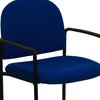 image:imageFlash Furniture Tiffany Side Reception Chair with Padded Armrests Stackable Vinyl Waiting Room Chair for Commercial or Residential Use BlackNavy Fabric