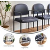 image:imageFlash Furniture Tiffany Side Reception Chair with Padded Armrests Stackable Vinyl Waiting Room Chair for Commercial or Residential Use BlackNavy Vinyl
