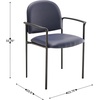 image:imageFlash Furniture Tiffany Side Reception Chair with Padded Armrests Stackable Vinyl Waiting Room Chair for Commercial or Residential Use BlackNavy Vinyl