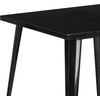 image:imageFlash Furniture Toby Commercial Grade 3175 Square Black Metal IndoorOutdoor TableBlack
