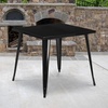 image:imageFlash Furniture Toby Commercial Grade 3175 Square Black Metal IndoorOutdoor TableBlack