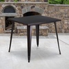 image:imageFlash Furniture Toby Commercial Grade 3175 Square Black Metal IndoorOutdoor TableBlackantique Gold