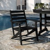 image:imageFlash Furniture Tolleson IndoorOutdoor Adirondack Dining Set Commercial Grade Recycled HDPE 48 Round Dining Table and 4 Chairs with Cupholders 5 PC BlackBlack