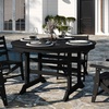 image:imageFlash Furniture Tolleson IndoorOutdoor Adirondack Dining Set Commercial Grade Recycled HDPE 48 Round Dining Table and 4 Chairs with Cupholders 5 PC BlackBlack