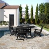image:imageFlash Furniture Tolleson IndoorOutdoor Adirondack Dining Set Commercial Grade Recycled HDPE 48 Round Dining Table and 4 Chairs with Cupholders 5 PC BlackBlack