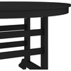 image:imageFlash Furniture Tolleson IndoorOutdoor Adirondack Dining Set Commercial Grade Recycled HDPE 48 Round Dining Table and 4 Chairs with Cupholders 5 PC BlackBlack