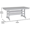 image:imageFlash Furniture Tolleson IndoorOutdoor Adirondack Dining Set Commercial Grade Recycled HDPE 72 Rectangle Dining Table and 6 Chairs with Cupholders 7 PC BlackGrey