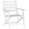 image:imageFlash Furniture Tolleson IndoorOutdoor Adirondack Dining Set Commercial Grade Recycled HDPE 72 Rectangle Dining Table and 6 Chairs with Cupholders 7 PC BlackWhite