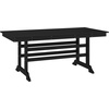 image:imageFlash Furniture Tolleson IndoorOutdoor Adirondack Dining Set Commercial Grade Recycled HDPE 72 Rectangle Dining Table and 6 Chairs with Cupholders 7 PC BlackBlack