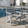 image:imageFlash Furniture Tolleson IndoorOutdoor Adirondack Dining Set Commercial Grade Recycled HDPE 72 Rectangle Dining Table and 6 Chairs with Cupholders 7 PC BlackGrey