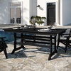image:imageFlash Furniture Tolleson IndoorOutdoor Adirondack Dining Set Commercial Grade Recycled HDPE 72 Rectangle Dining Table and 6 Chairs with Cupholders 7 PC BlackBlack