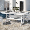 image:imageFlash Furniture Tolleson IndoorOutdoor Adirondack Dining Set Commercial Grade Recycled HDPE 72 Rectangle Dining Table and 6 Chairs with Cupholders 7 PC BlackWhite