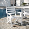 image:imageFlash Furniture Tolleson IndoorOutdoor Adirondack Dining Set Commercial Grade Recycled HDPE 72 Rectangle Dining Table and 6 Chairs with Cupholders 7 PC BlackWhite