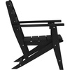 image:imageFlash Furniture Tolleson IndoorOutdoor Adirondack Dining Set Commercial Grade Recycled HDPE 72 Rectangle Dining Table and 6 Chairs with Cupholders 7 PC BlackBlack