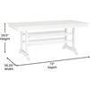 image:imageFlash Furniture Tolleson IndoorOutdoor Adirondack Dining Set Commercial Grade Recycled HDPE 72 Rectangle Dining Table and 6 Chairs with Cupholders 7 PC BlackWhite