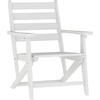 image:imageFlash Furniture Tolleson IndoorOutdoor Adirondack Dining Set Commercial Grade Recycled HDPE 72 Rectangle Dining Table and 6 Chairs with Cupholders 7 PC BlackWhite