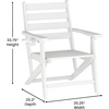 image:imageFlash Furniture Tolleson IndoorOutdoor Adirondack Dining Set Commercial Grade Recycled HDPE 72 Rectangle Dining Table and 6 Chairs with Cupholders 7 PC BlackWhite