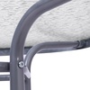 image:imageFlash Furniture Tory Rectangle Patio Table with Umbrella Hole Commercial AllWeather Table with Heat Resistant Tempered Glass Steel Tube Frame 275x4725 BlackClear TopSilver Frame