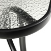 image:imageFlash Furniture Tory Rectangle Patio Table with Umbrella Hole Commercial AllWeather Table with Heat Resistant Tempered Glass Steel Tube Frame 35x 59 BlackClear TopBlack Frame