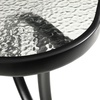 image:imageFlash Furniture Tory Rectangle Patio Table with Umbrella Hole Commercial AllWeather Table with Heat Resistant Tempered Glass Steel Tube Frame 35x 59 BlackClear TopBlack Frame