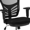 image:imageFlash Furniture Tyler MidBack Light Gray Mesh Ergonomic Drafting Chair with Adjustable Chrome Foot Ring Adjustable Arms and White FrameBlack MeshBlack Frame