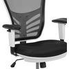 image:imageFlash Furniture Tyler MidBack Light Gray Mesh Ergonomic Drafting Chair with Adjustable Chrome Foot Ring Adjustable Arms and White FrameBlack MeshWhite Frame