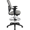 image:imageFlash Furniture Tyler MidBack Light Gray Mesh Ergonomic Drafting Chair with Adjustable Chrome Foot Ring Adjustable Arms and White FrameLight Gray MeshBlack Frame