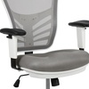 image:imageFlash Furniture Tyler MidBack Light Gray Mesh Ergonomic Drafting Chair with Adjustable Chrome Foot Ring Adjustable Arms and White FrameLight Gray MeshWhite Frame