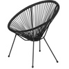 image:imageFlash Furniture Valencia Oval Comfort Series Take Ten Black Papasan Lounge ChairBlack