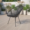 image:imageFlash Furniture Valencia Oval Comfort Series Take Ten Black Papasan Lounge ChairBlack