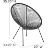 image:imageFlash Furniture Valencia Oval Comfort Series Take Ten Black Papasan Lounge ChairBlack